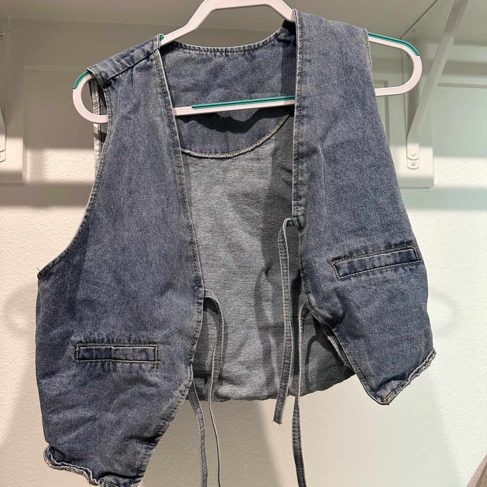 Denim Sleeveless Vest